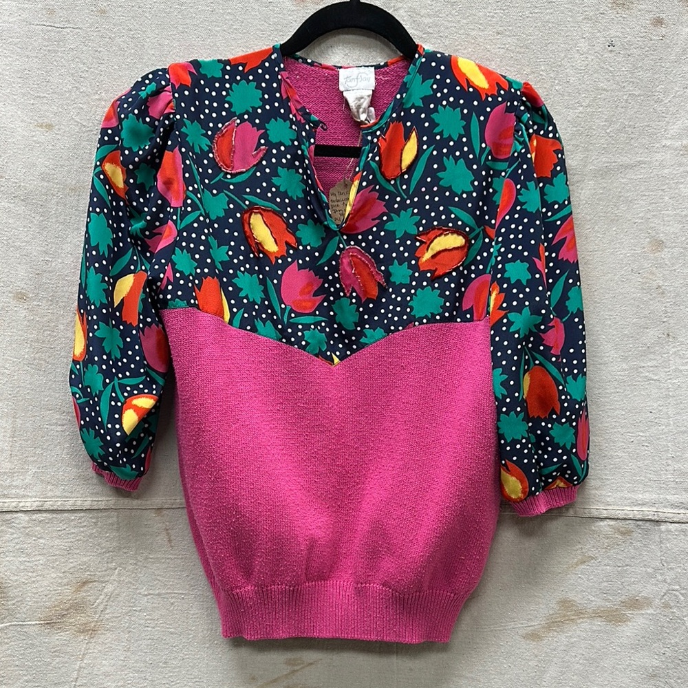 Vintage embellished floral Sweater